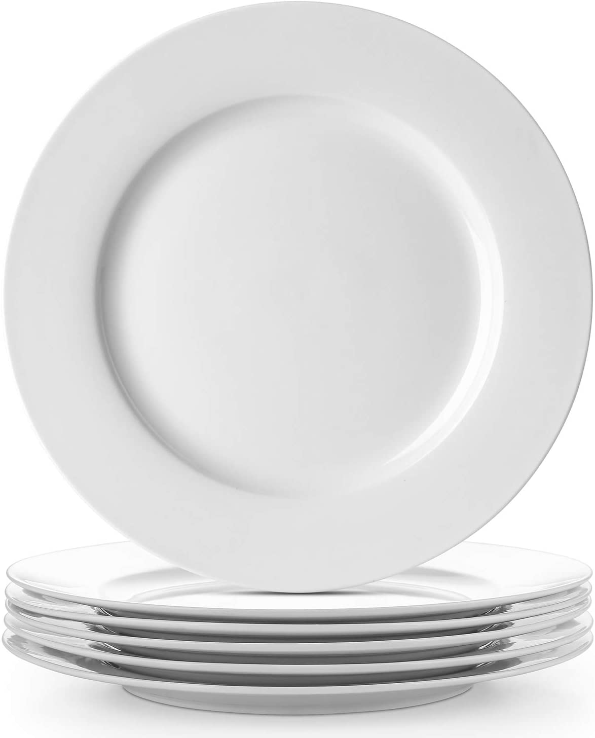 Amazon Dowan Porcelain White Dinner Plates Set Round Dessert Salad