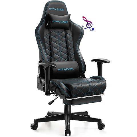 Amazon - GTPLAYER Gaming Chair with Footrest and Bluetooth Speakers ...