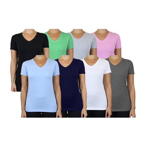Woot - Galaxy by Harvic Women's Assorted Short Sleeve V-Neck Tees 5 ...